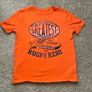 Gap kids boys orange rugby t shirt small s